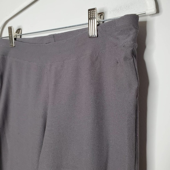 EILEEN FISHER Grey Washable Stretch Crepe Slim Fit Ankle Pants Sz Small S - Picture 5 of 8